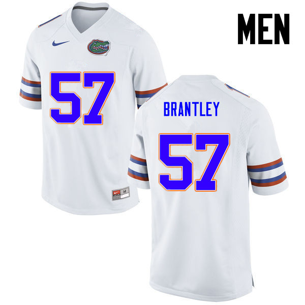 Men Florida Gators #57 Caleb Brantley College Football Jerseys-White